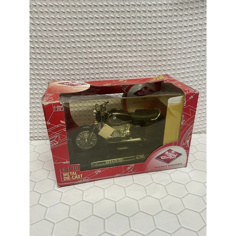 Vintage GUILOY E 1/10. SERIES BMW R100 1991 #10695 NEW IN BOX MOTORCYCLE